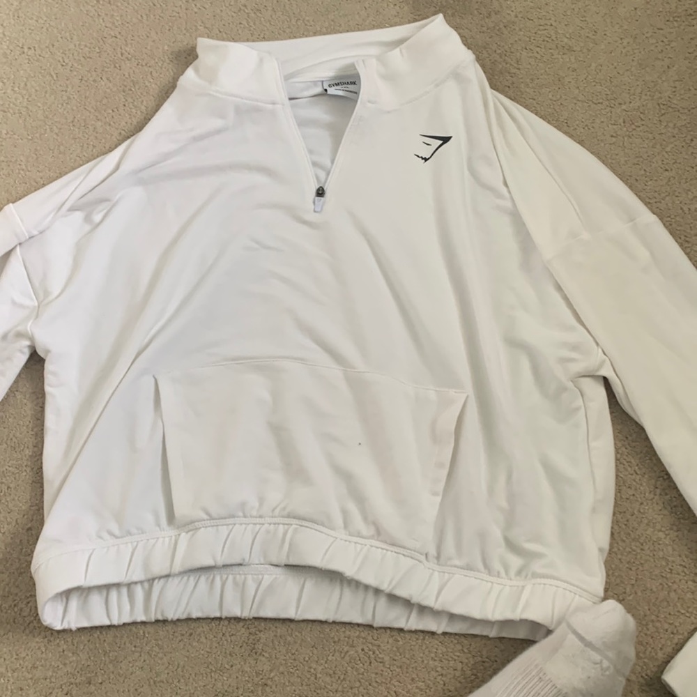 gymshark quarter zip cropped sweatshirt